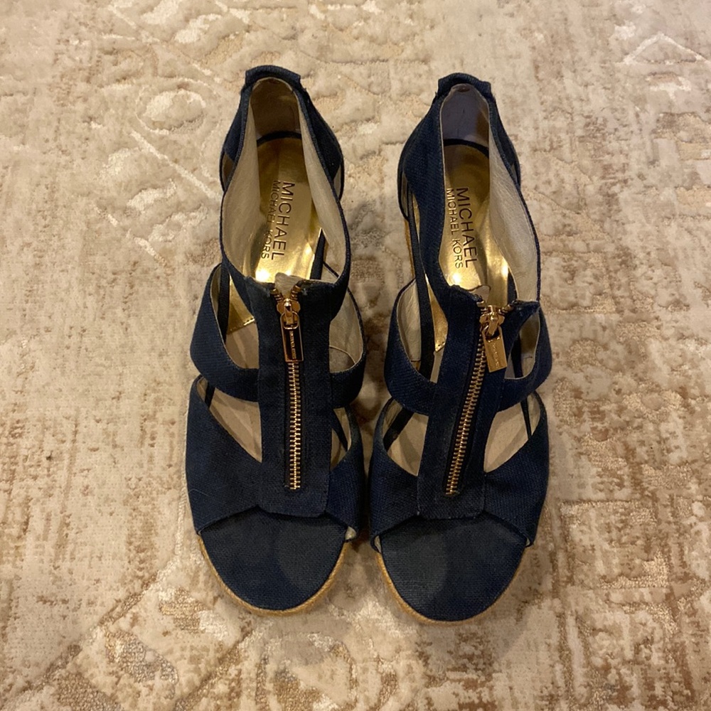 Michael Kors Navy Wedges